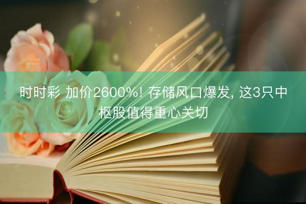 时时彩 加价2600%! 存储风口爆发, 这3只中枢股值得重心关切
